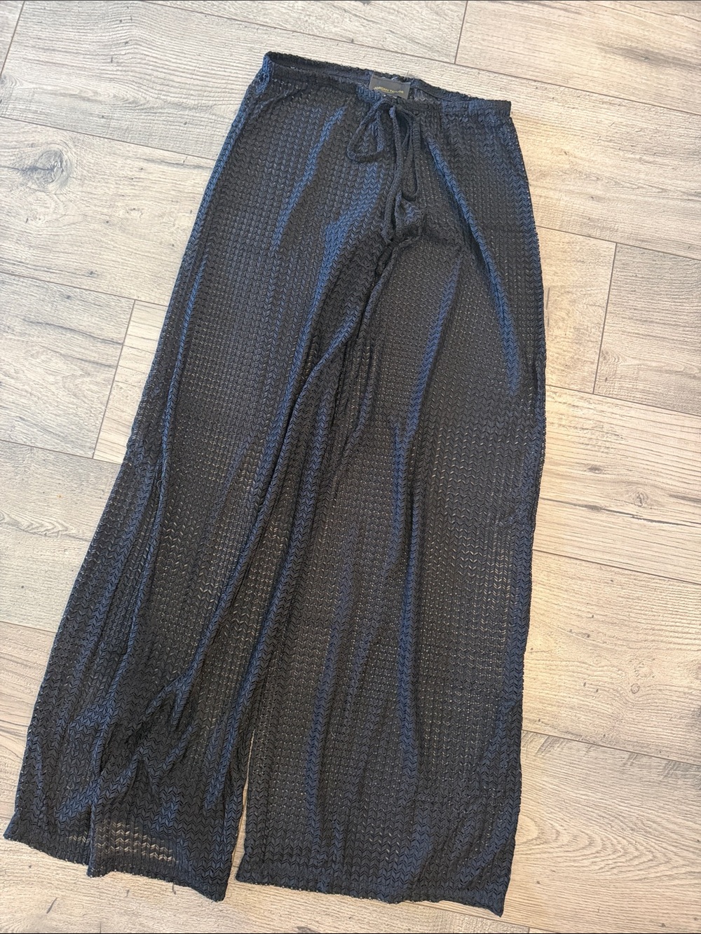 Black Crochet Panta